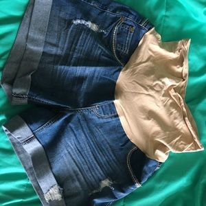 Motherhood Maternity Indigo Blue Jean Shorts